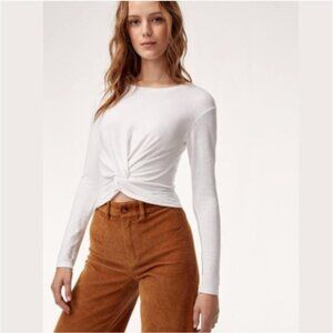 Aritzia Wilfred Free Ortiz Front-knot Long sleeve T-shirt SM